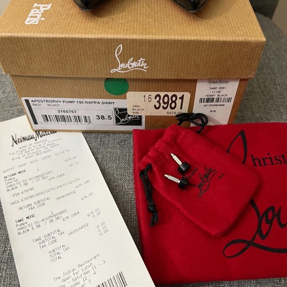 Christian Louboutin "Apostrophy" black leather heels - Picture 13 of 14